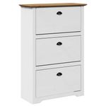 Casa si Gradina - Mobilier - Organizare si depozitare - Organizator incaltaminte - Suport pantofi „BODO” alb si maro 80x35x118 cm - Infinity.ro