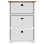 Casa si Gradina - Mobilier - Organizare si depozitare - Organizator incaltaminte - Suport pantofi „BODO” alb si maro 80x35x118 cm - Infinity.ro