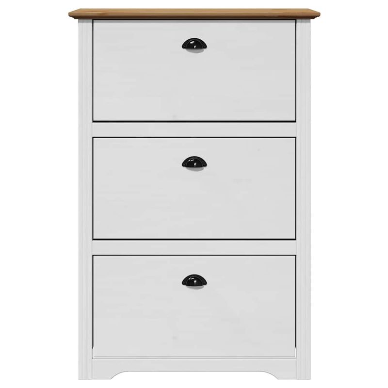 Casa si Gradina - Mobilier - Organizare si depozitare - Organizator incaltaminte - Suport pantofi „BODO” alb si maro 80x35x118 cm - Infinity.ro