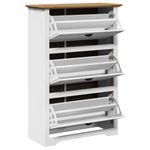 Casa si Gradina - Mobilier - Organizare si depozitare - Organizator incaltaminte - Suport pantofi „BODO” alb si maro 80x35x118 cm - Infinity.ro