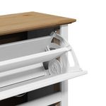 Casa si Gradina - Mobilier - Organizare si depozitare - Organizator incaltaminte - Suport pantofi „BODO” alb si maro 80x35x118 cm - Infinity.ro