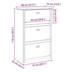Casa si Gradina - Mobilier - Organizare si depozitare - Organizator incaltaminte - Suport pantofi „BODO” alb si maro 80x35x118 cm - Infinity.ro