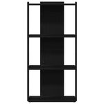 Casa si Gradina - Mobilier - Biblioteci si rafturi - Biblioteci - Biblioteca cu 3 niveluri, negru, 60x30x120 cm, lemn prelucrat - Infinity.ro