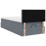 Casa si Gradina - Mobilier - Paturi si accesorii - Paturi - Cadru de pat otoman cu saltea catifea gri inchis 90x190cm - Infinity.ro