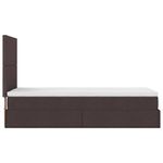 Casa si Gradina - Mobilier - Paturi si accesorii - Paturi - Cadru de pat otoman cu saltea tesatura maro inchis 90x200 cm - Infinity.ro