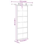 Casa si Gradina - Constructii - Usi interior, exterior si garaj - Usi garaj - Usa glisanta cu set feronerie, 76x205 cm, sticla ESG/aluminiu - Infinity.ro