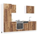 Casa si Gradina - Mobilier - Comode si corpuri - Corpuri bucatarie - Set de dulapuri de bucatarie 7 piese „Kalmar” Lemn vechi lemn - Infinity.ro