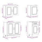 Casa si Gradina - Mobilier - Comode si corpuri - Corpuri bucatarie - Set de dulapuri de bucatarie 7 piese „Kalmar” Lemn vechi lemn - Infinity.ro