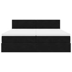 Casa si Gradina - Mobilier - Paturi si accesorii - Paturi - Cadru de pat otoman cu saltele, catifea neagra 180x200cm - Infinity.ro
