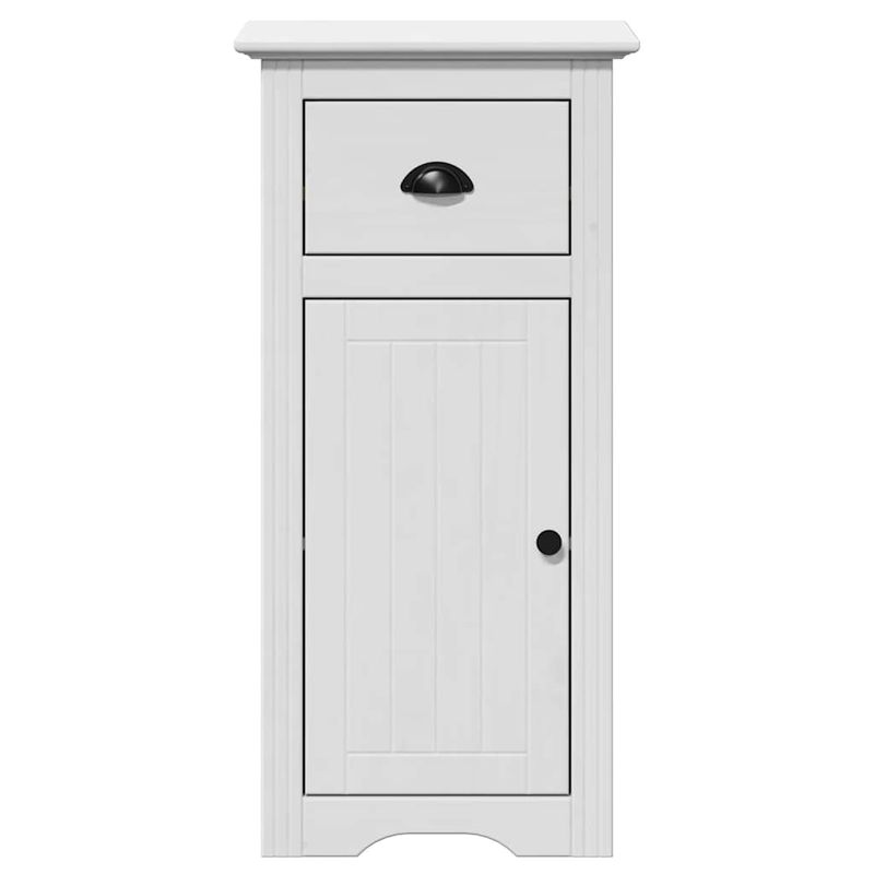 Casa si Gradina - Mobilier - Seturi de mobilier - Seturi baie - Set mobilier baie, 3 piese, „BODO”, alb, lemn masiv de pin - Infinity.ro