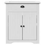 Casa si Gradina - Mobilier - Seturi de mobilier - Seturi baie - Set mobilier baie, 3 piese, „BODO”, alb, lemn masiv de pin - Infinity.ro