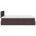 Casa si Gradina - Mobilier - Paturi si accesorii - Paturi - Cadru de pat otoman cu saltea tesatura maro inchis 120x190 cm - Infinity.ro