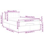 Casa si Gradina - Mobilier - Paturi si accesorii - Paturi - Cadru de pat otoman cu saltea tesatura maro inchis 120x190 cm - Infinity.ro