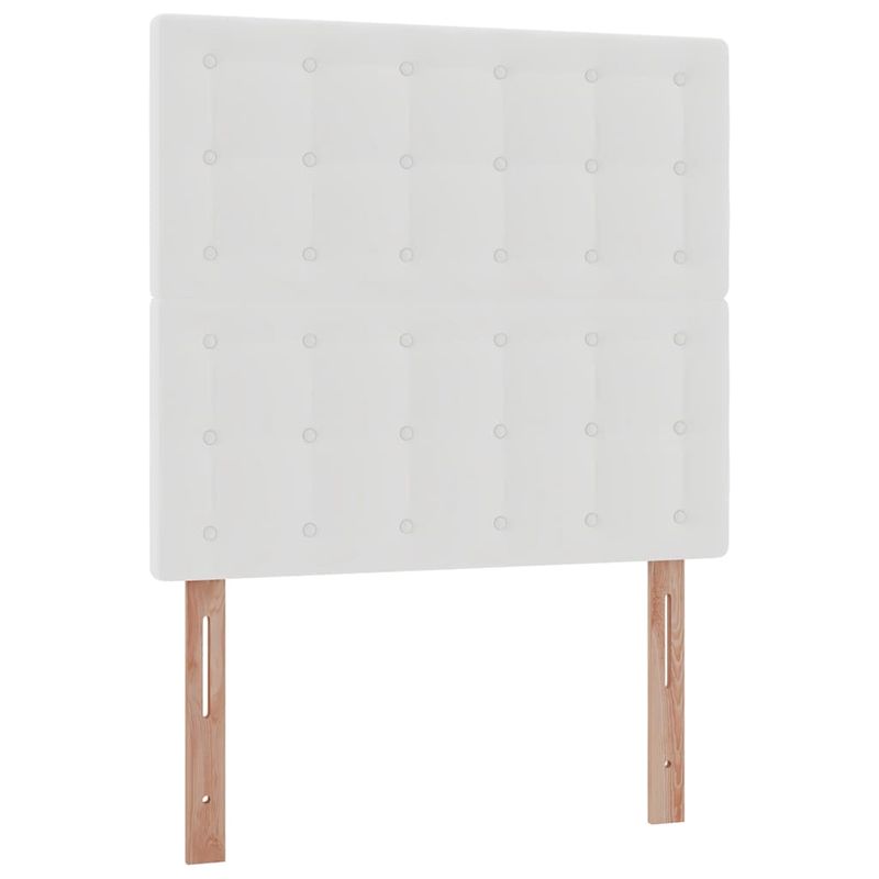Casa si Gradina - Mobilier - Paturi si accesorii - Paturi - Cadru de pat otoman cu saltea alb 90x200cm piele artificiala - Infinity.ro