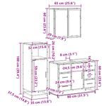 Casa si Gradina - Mobilier - Seturi de mobilier - Seturi baie - Set mobilier de baie, 3 piese, stejar maro, lemn prelucrat - Infinity.ro