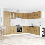 Casa si Gradina - Mobilier - Comode si corpuri - Corpuri bucatarie - Set dulap de bucatarie 14 piese „Kalmar” stejar artizanal lemn - Infinity.ro
