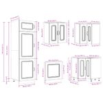 Casa si Gradina - Mobilier - Comode si corpuri - Corpuri bucatarie - Set dulap de bucatarie 14 piese „Kalmar” stejar artizanal lemn - Infinity.ro