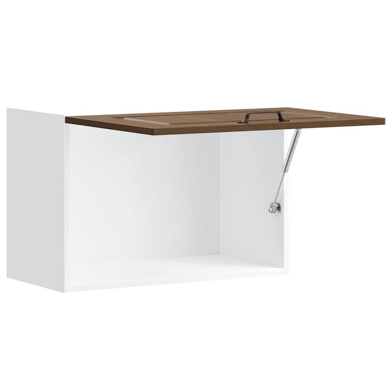 Casa si Gradina - Mobilier - Comode si corpuri - Corpuri bucatarie - Dulap de bucatarie "Kalmar" din lemn de stejar maro, mărime 60x31x40 cm, model 1x dulap de perete (1 ușă rabatabilă) - Infinity.ro