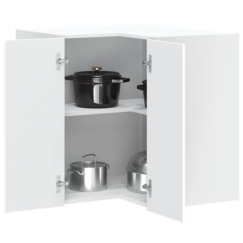 Casa si Gradina - Mobilier - Comode si corpuri - Corpuri bucatarie - Dulap de colt de bucatarie „Porto” din lemn artificial alb - Infinity.ro