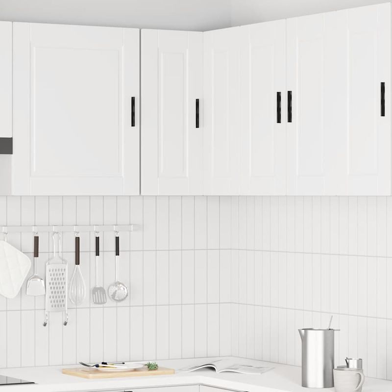 Casa si Gradina - Mobilier - Comode si corpuri - Corpuri bucatarie - Dulap de colt de bucatarie „Porto” din lemn artificial alb - Infinity.ro