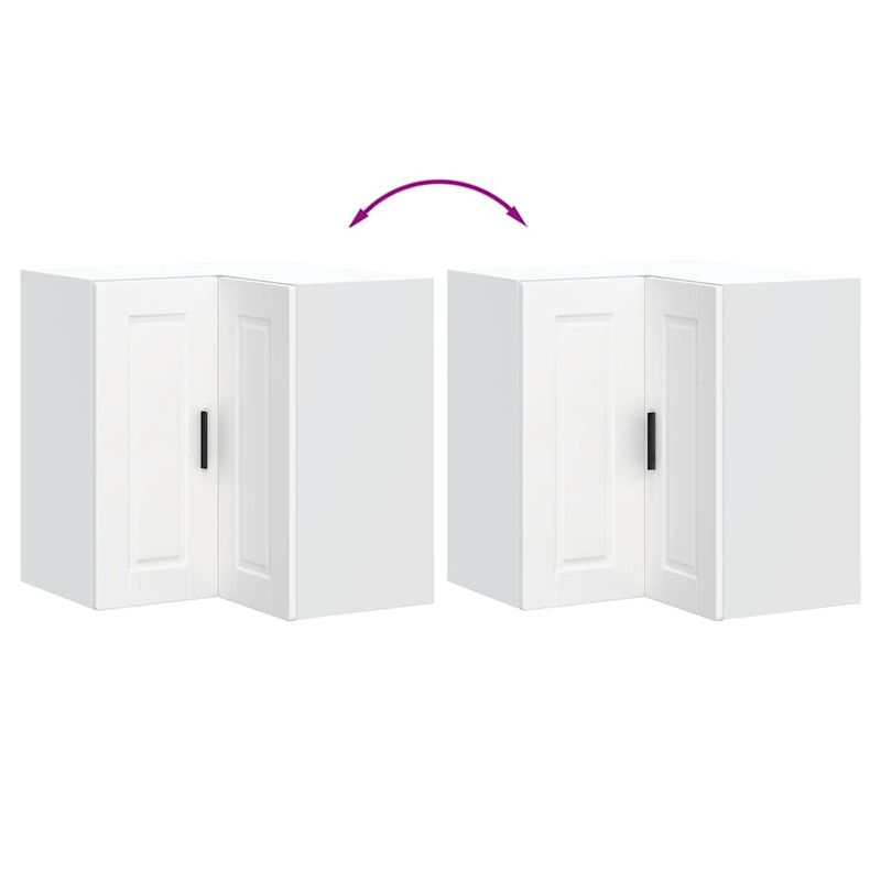 Casa si Gradina - Mobilier - Comode si corpuri - Corpuri bucatarie - Dulap de colt de bucatarie „Porto” din lemn artificial alb - Infinity.ro