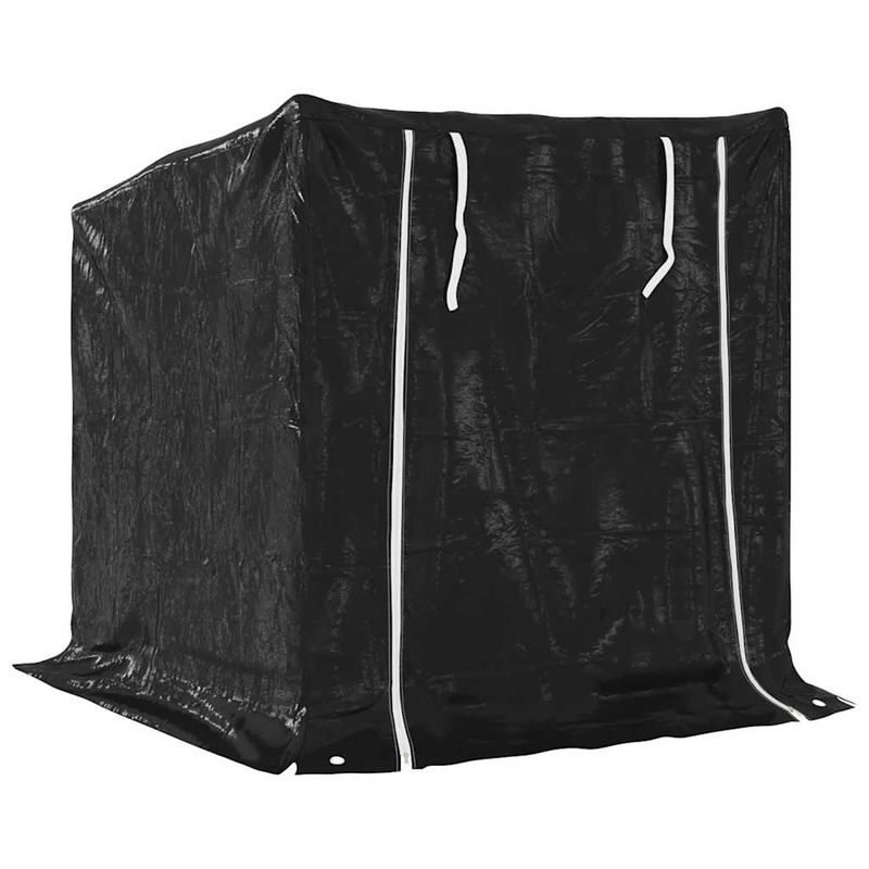 Casa si Gradina - Termice - Sobe, Seminee si accesorii - Accesorii seminee si sobe - Raft pentru lemn de foc cu capac de ploaie otel galvanizat, mărime 100.5x80.5x110.5 cm - Infinity.ro