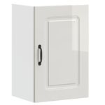 Casa si Gradina - Mobilier - Comode si corpuri - Corpuri bucatarie - Dulap de bucatarie "Kalmar" din lemn prelucrat alb lucios, mărime 40x31x60 cm, model 1x dulap de perete (1 ușă) - Infinity.ro