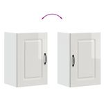 Casa si Gradina - Mobilier - Comode si corpuri - Corpuri bucatarie - Dulap de bucatarie "Kalmar" din lemn prelucrat alb lucios, mărime 40x31x60 cm, model 1x dulap de perete (1 ușă) - Infinity.ro