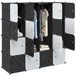Casa si Gradina - Mobilier - Organizare si depozitare - Organizator incaltaminte - Organizator cuburi depozitare cu 16 cuburi si tije de agatat PP - Infinity.ro