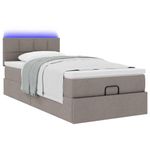 Casa si Gradina - Mobilier - Paturi si accesorii - Paturi - Cadru de pat otoman cu saltea Taupe 80x200cm Material - Infinity.ro