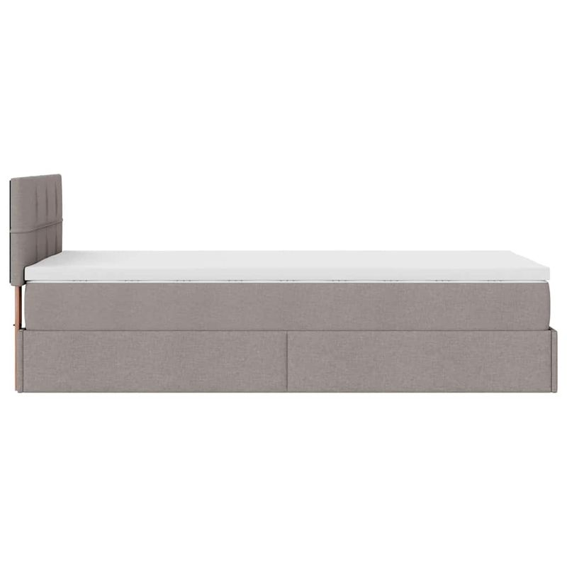 Casa si Gradina - Mobilier - Paturi si accesorii - Paturi - Cadru de pat otoman cu saltea Taupe 80x200cm Material - Infinity.ro