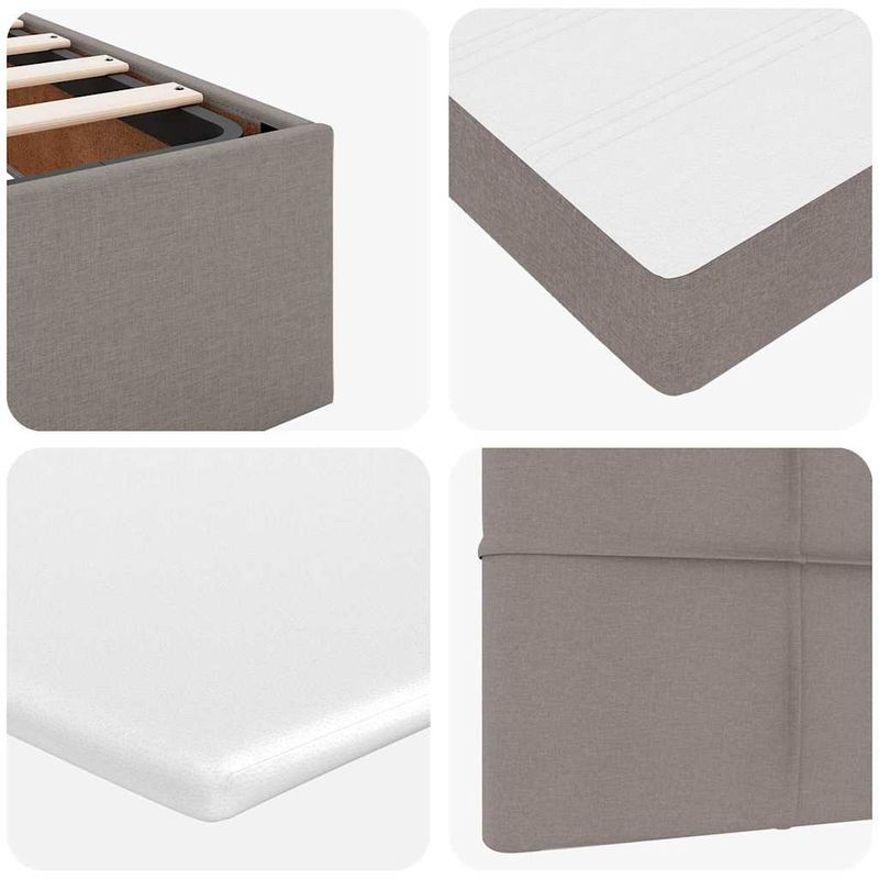 Casa si Gradina - Mobilier - Paturi si accesorii - Paturi - Cadru de pat otoman cu saltea Taupe 80x200cm Material - Infinity.ro