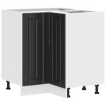 Casa si Gradina - Mobilier - Comode si corpuri - Corpuri bucatarie - Dulap de baza pe colt de bucatarie „Lucca” lemn negru prelucrat - Infinity.ro