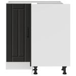 Casa si Gradina - Mobilier - Comode si corpuri - Corpuri bucatarie - Dulap de baza pe colt de bucatarie „Lucca” lemn negru prelucrat - Infinity.ro