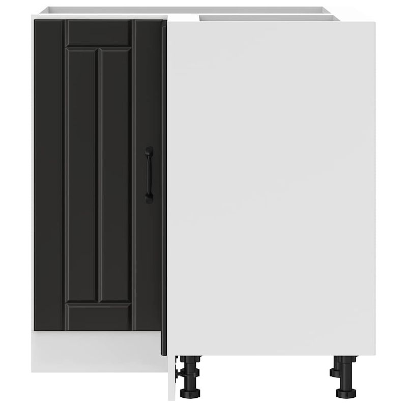 Casa si Gradina - Mobilier - Comode si corpuri - Corpuri bucatarie - Dulap de baza pe colt de bucatarie „Lucca” lemn negru prelucrat - Infinity.ro