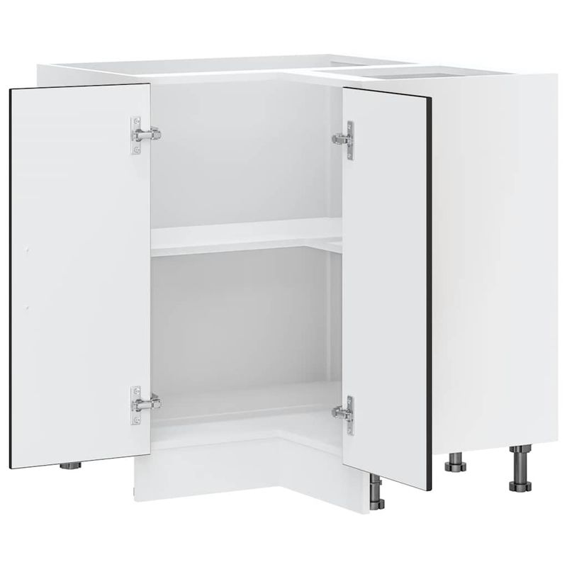 Casa si Gradina - Mobilier - Comode si corpuri - Corpuri bucatarie - Dulap de baza pe colt de bucatarie „Lucca” lemn negru prelucrat - Infinity.ro