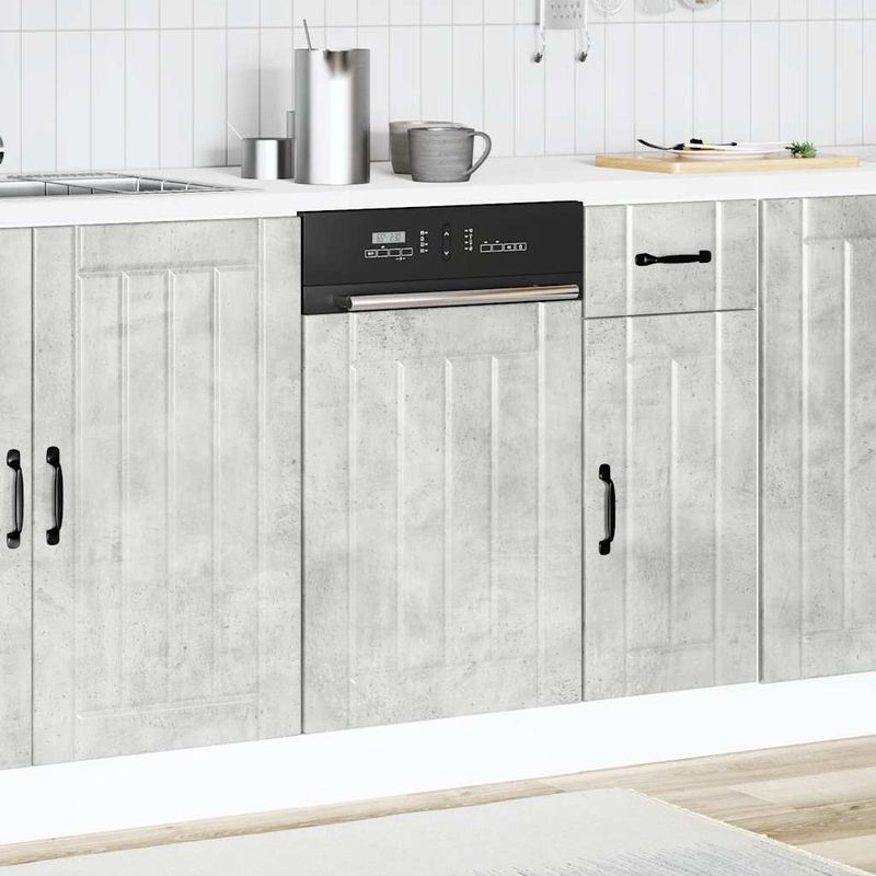 Electronice si Electrocasnice - Masini de spalat vase - Accesorii masini de spalat vase - Panou pentru masina spalat vase Lucca Lemn prelucrat gri beton, mărime 45x1.5x67 cm - Infinity.ro