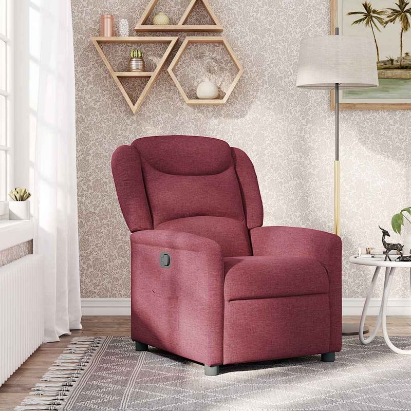 Casa si Gradina - Mobilier - Scaune si fotolii - Fotolii - Fotoliu rabatabil, rosu vin, material textil - Infinity.ro