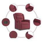 Casa si Gradina - Mobilier - Scaune si fotolii - Fotolii - Fotoliu rabatabil, rosu vin, material textil - Infinity.ro