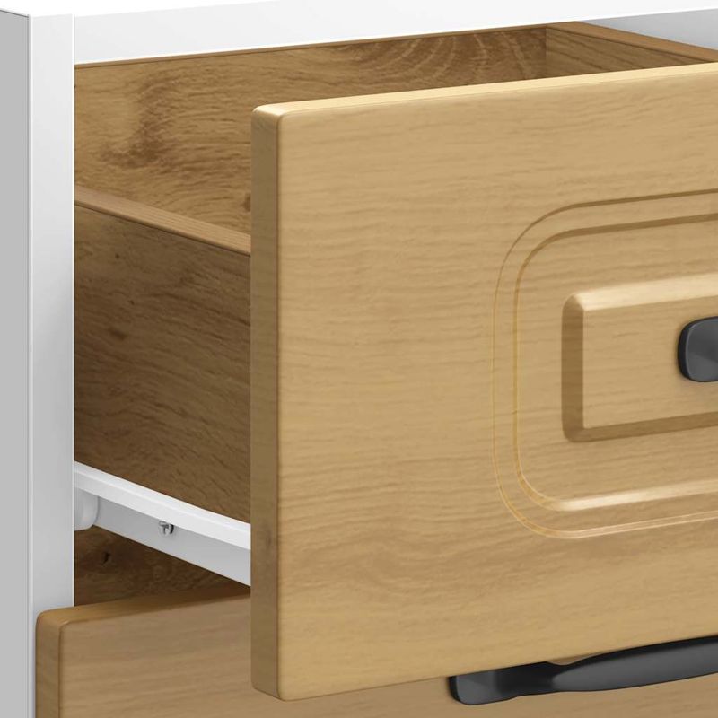Casa si Gradina - Mobilier - Comode si corpuri - Corpuri bucatarie - Dulap de baza de bucatarie „Kalmar” stejar artizanal lemn, model 1x dulap inferior (3 sertare), mărime 40x46x81.5 cm - Infinity.ro