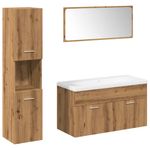Casa si Gradina - Mobilier - Seturi de mobilier - Seturi baie - Set mobilier de baie, 5 piese, stejar artizanal, lemn prelucrat - Infinity.ro