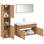 Casa si Gradina - Mobilier - Seturi de mobilier - Seturi baie - Set mobilier de baie, 5 piese, stejar artizanal, lemn prelucrat - Infinity.ro