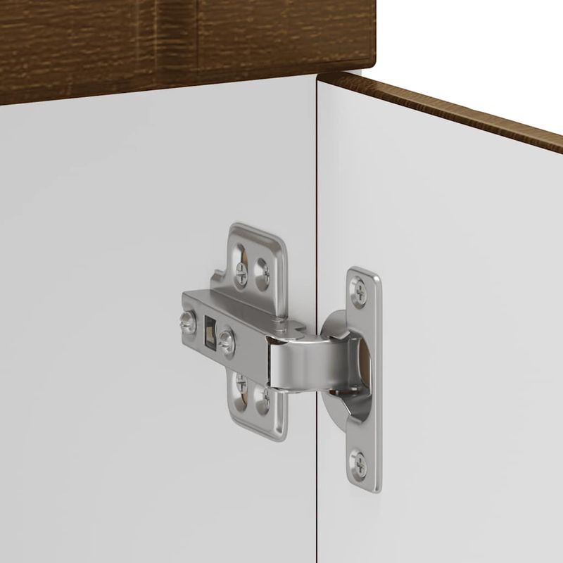 Casa si Gradina - Mobilier - Comode si corpuri - Corpuri bucatarie - Dulap de baza de bucatarie „Lucca” din lemn de stejar maro, mărime 60x46x81.5 cm, model 1x dulap inferior (2 uși 1 sertar) - Infinity.ro