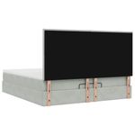 Casa si Gradina - Mobilier - Paturi si accesorii - Paturi - Cadru de pat otoman cu saltele Gri deschis 180x200cm catifea - Infinity.ro