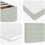 Casa si Gradina - Mobilier - Paturi si accesorii - Paturi - Cadru de pat otoman cu saltele Gri deschis 180x200cm catifea - Infinity.ro