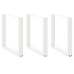 Casa si Gradina - Mobilier - Feronerie si accesorii mobila - Picioare masuta cafea in forma U 3 buc alb 90x(72-73) cm otel - Infinity.ro