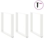 Casa si Gradina - Mobilier - Feronerie si accesorii mobila - Picioare masuta cafea in forma U 3 buc alb 90x(72-73) cm otel - Infinity.ro