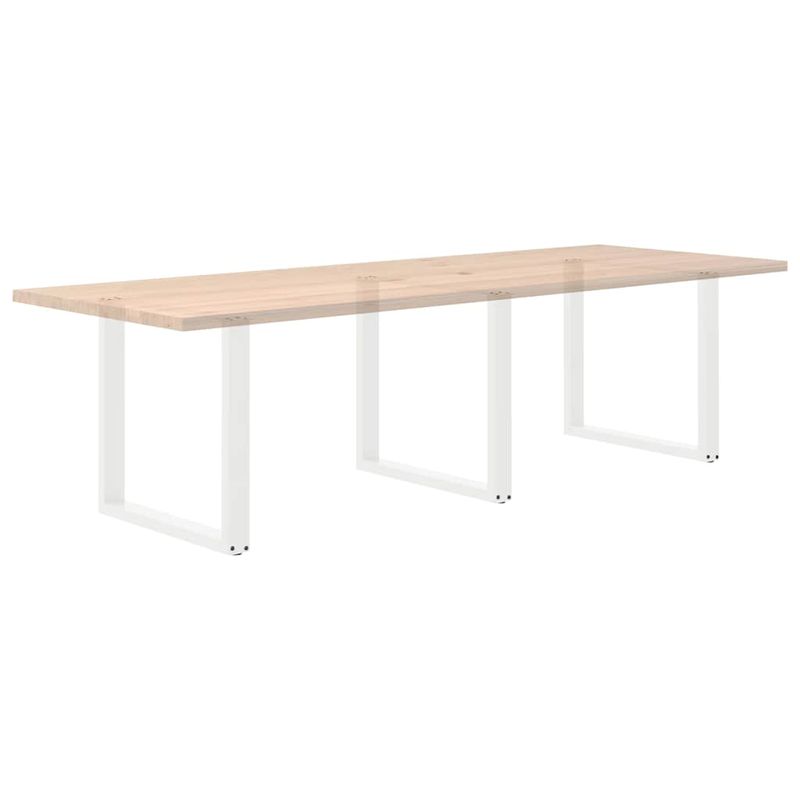 Casa si Gradina - Mobilier - Feronerie si accesorii mobila - Picioare masuta cafea in forma U 3 buc alb 90x(72-73) cm otel - Infinity.ro