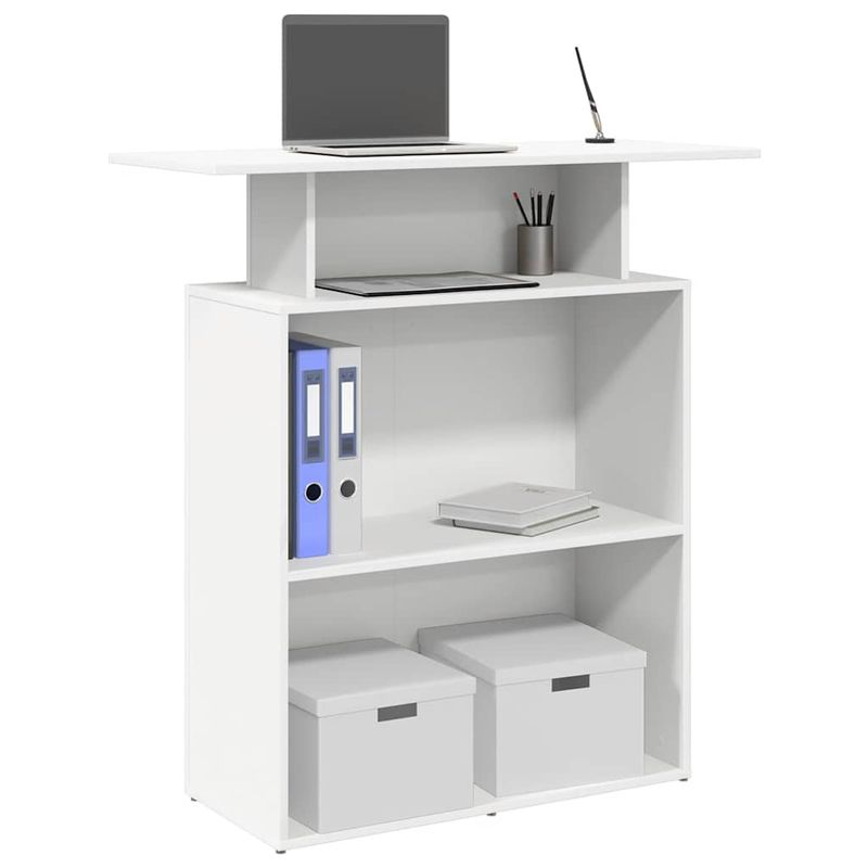 Casa si Gradina - Mobilier - Mese si birouri - Birouri - Birou de receptie alb 100x40x104 cm din lemn prelucrat - Infinity.ro