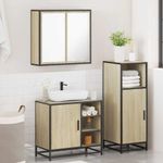 Casa si Gradina - Mobilier - Seturi de mobilier - Seturi baie - Set mobilier de baie, 3 piese, stejar sonoma, lemn prelucrat - Infinity.ro